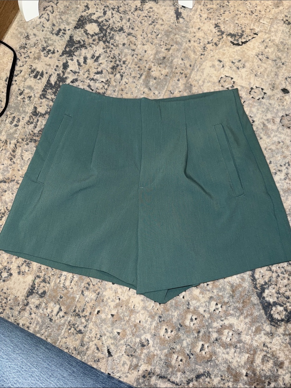 High-Rise teal Forest Green Tailored Women’s Shorts